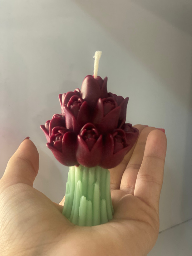 شمع دسته گل لاله